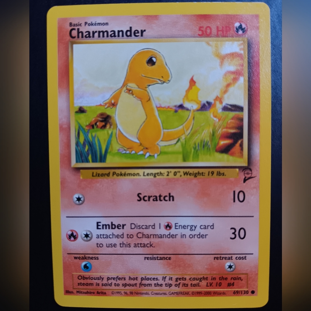 Charmander Pokemon Card - Base Set 2 - NO. 69/130 Common Non-Holo
